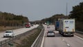 Traffic on the E6-E20 motorway in Halland Sweden Royalty Free Stock Photo