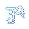 Traffic enforcement camera gradient linear vector icon