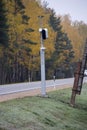 Traffic enforcement camera speed control radar camera Royalty Free Stock Photo