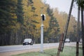 Traffic enforcement camera speed control radar camera Royalty Free Stock Photo