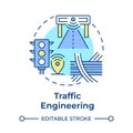 Traffic engineering multi color concept icon Royalty Free Stock Photo