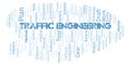 Traffic Engineering typography word cloud create with the text only