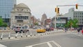 traffic exiting the Manhatten bridge into Chinatown