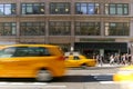 Taxi traffic on 5th Avenue in Manhattan, New York, USA Royalty Free Stock Photo