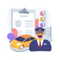 Traffic fine abstract concept vector illustration. Royalty Free Stock Photo