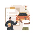 Traffic fine abstract concept vector illustration.