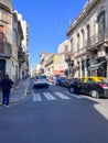 Traffic-free streets in San Telmo. Buenos Aires