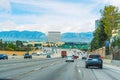 Traffic in 405 freeway northbound Royalty Free Stock Photo