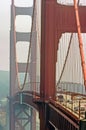 Traffic on Golden Gate Bridge Royalty Free Stock Photo