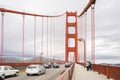 Traffic on Golden Gate Bridge Royalty Free Stock Photo