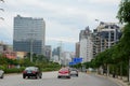 Traffic in Guangzhou city, China Royalty Free Stock Photo