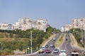 Cars entering and exiting Galati city Royalty Free Stock Photo