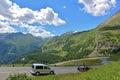 Traffic on High Alpine road of the Grossglockner Royalty Free Stock Photo