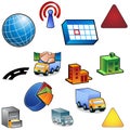 Traffic Icon Set Royalty Free Stock Photo
