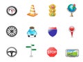 Traffic icon set Royalty Free Stock Photo