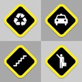 Traffic icons set great for any use. Vector EPS10. Royalty Free Stock Photo