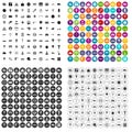 100 traffic icons set vector variant