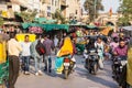 Traffic at an Indian Market