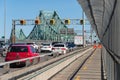 Traffic on Jacques Cartier bridge Royalty Free Stock Photo