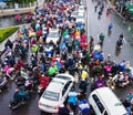 Traffic jam, Asia city,rush hour, rain day Royalty Free Stock Photo