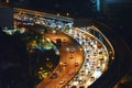 Traffic jam in Bangkok city, transportation problem, Thailand Royalty Free Stock Photo