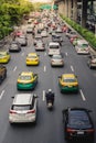Traffic jam in Bangkok. Life of salary man.