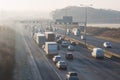 Traffic jam on the British motorway M1