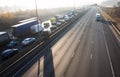 Traffic jam on the British motorway M1