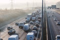 Traffic jam on the British motorway M1