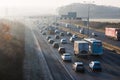 Traffic jam on the British motorway M1