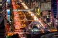 Traffic Jam in business area during rush hour at Bangkok Royalty Free Stock Photo