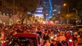 Traffic jam during celebration of winning Asian Cup