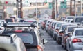 Traffic jam in the city Royalty Free Stock Photo