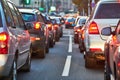 Traffic jam or collapse in a city street road Royalty Free Stock Photo