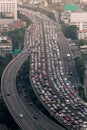 Traffic jam on express way Bangkok Royalty Free Stock Photo