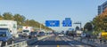 Traffic Jam on German Autobahn causes air pollution