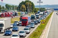 Traffic jam on highway