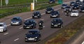 Traffic Jam on Highway A4 near Paris, Car Traffic, France Royalty Free Stock Photo