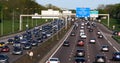 Traffic Jam on Highway A4 near Paris, Car Traffic, France Royalty Free Stock Photo