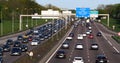 Traffic Jam on Highway A4 near Paris, Car Traffic, France Royalty Free Stock Photo