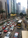 Traffic jam in Hong Kong Island Royalty Free Stock Photo