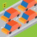 Traffic jam isometric