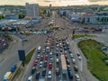 Traffic jam in Kiev. Ukraine