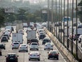 Traffic jam in Marginal Tiete Avenue