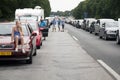 Traffic jam on motorway in germany
