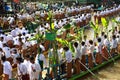 Traffic jam in Phaung Daw Oo Pagoda festival,Myanmar.