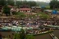 Traffic jam in Phaung Daw Oo Pagoda festival,Myanmar.