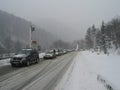 Traffic jam at the Prahova district