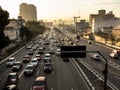 Traffic jam in Radial Leste Avenue Royalty Free Stock Photo