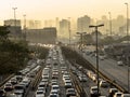 Traffic jam in Radial Leste Avenue Royalty Free Stock Photo